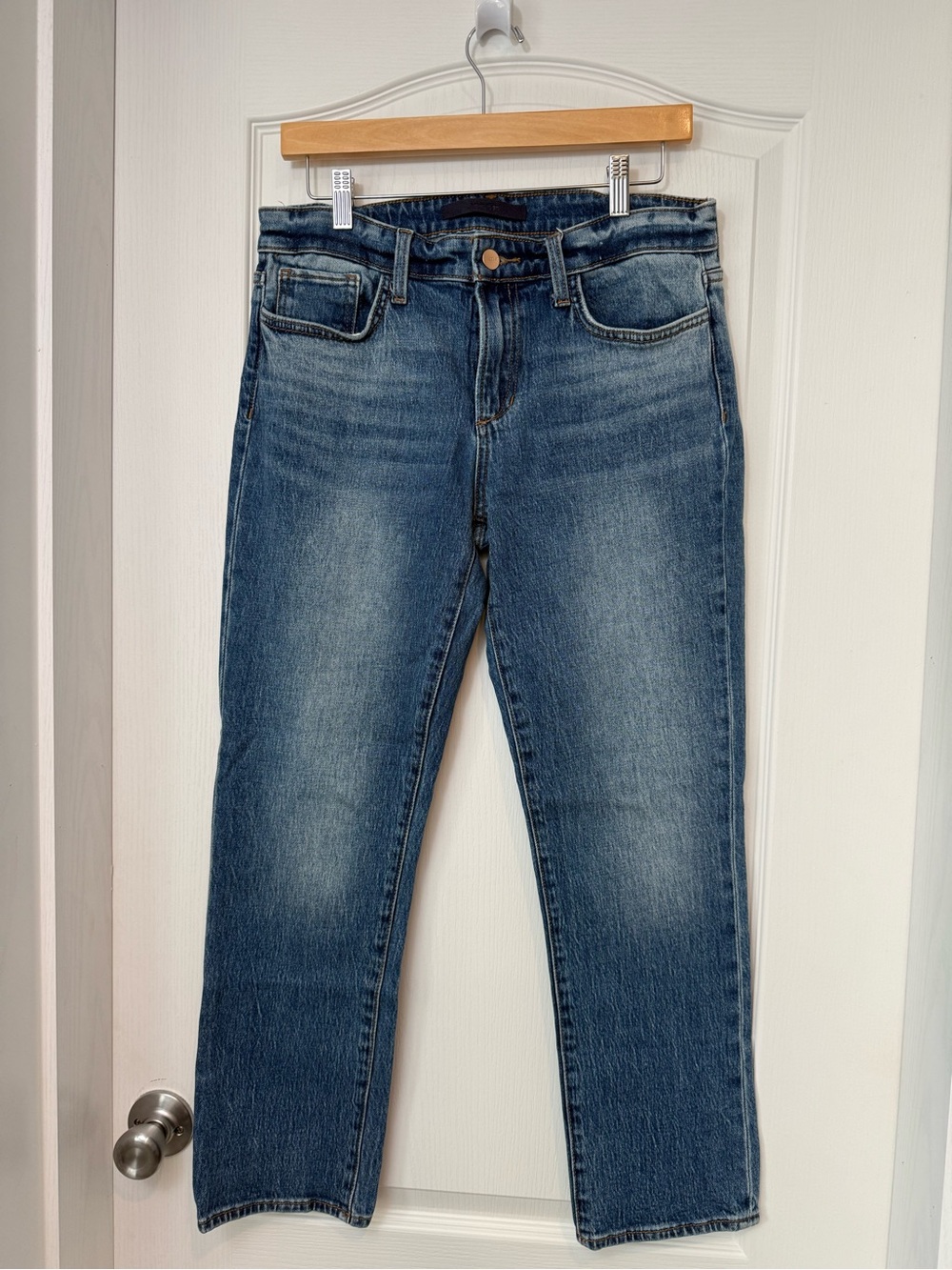 Joe's Jeans Medium Blue Straight-Leg Jeans